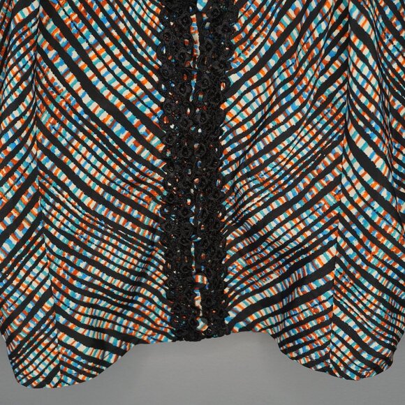 Free People Intimately Black Multi Color Plaid Crop Top Button Front Camisole M - Picture 6 of 15